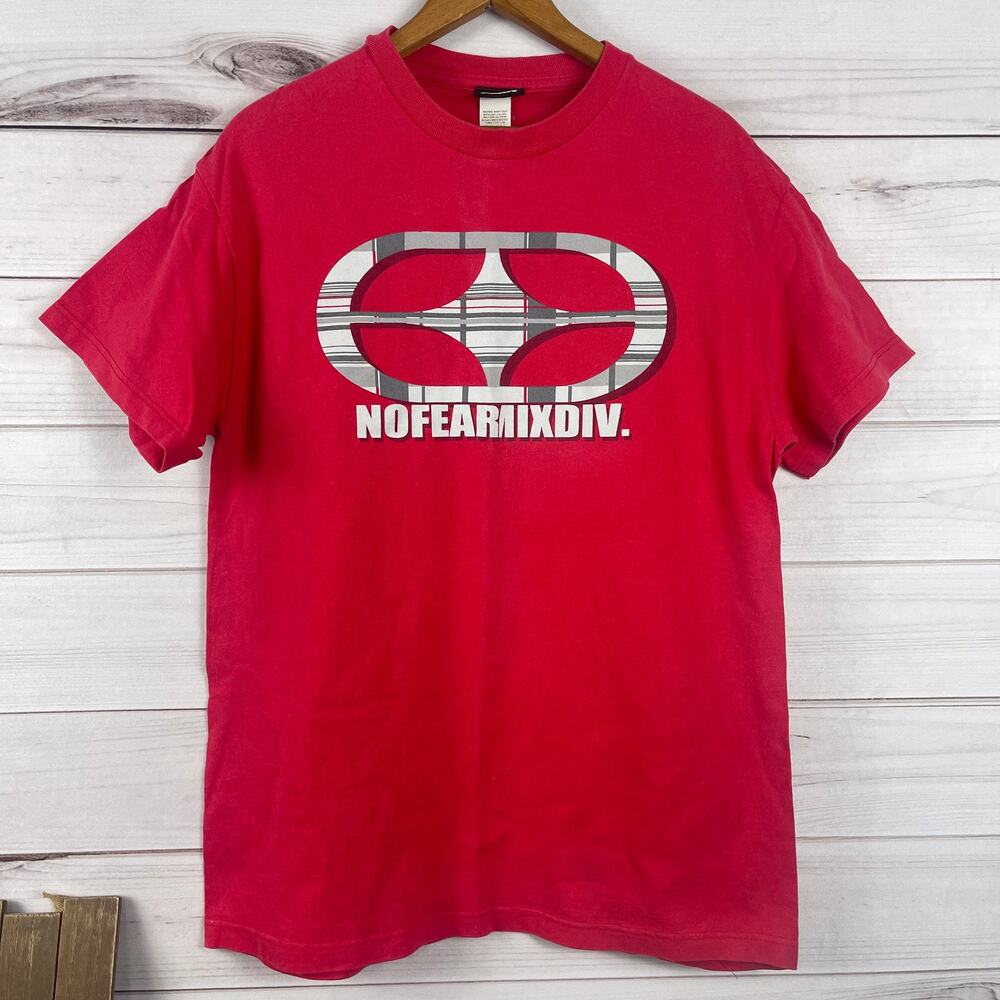 Vintage 90’s No Fear T-Shirt Adult Large Graphic Tee Red‎ Size L